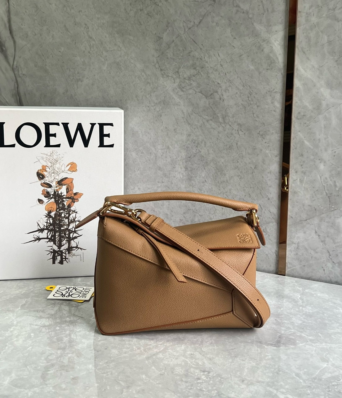 Loewe Puzzle Small Bag in Toffee Soft Grained Leather - Image 2
