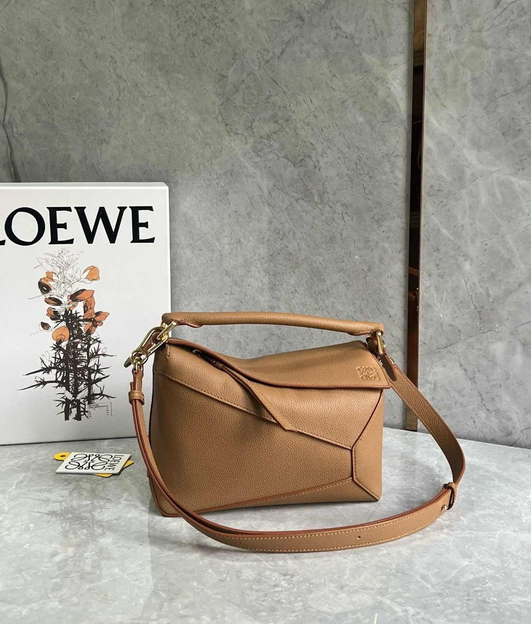 Loewe Puzzle Small Bag in Toffee Soft Grained Leather - Image 8
