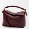Loewe Puzzle Edge Small Bag in Burgundy Classic Calfskin