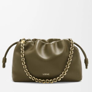 Loewe Flamenco Purse in Dark Khaki Nappa Lambskin