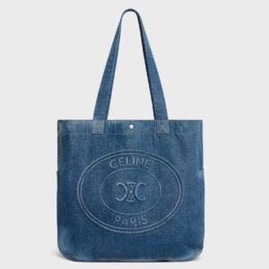 Celine Large Cabas Bag in Denim with Celine