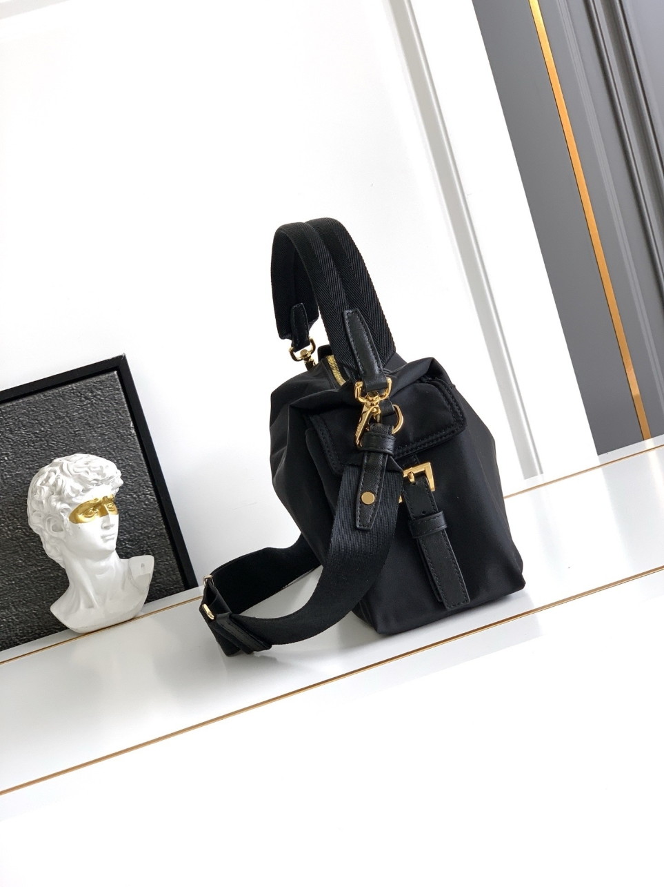 Prada Explore Large Shoulder Bag in Black Re-Nylon - Image 5
