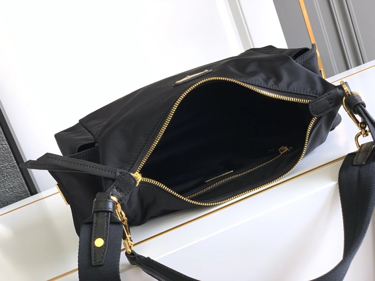 Prada Explore Large Shoulder Bag in Black Re-Nylon - Image 9