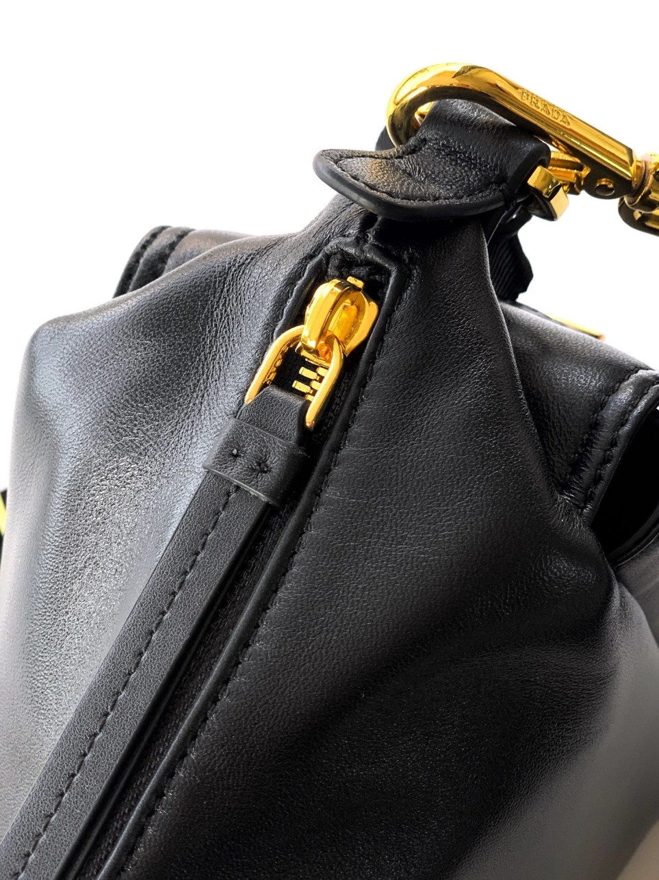 Prada Explore Large Shoulder Bag in Black Nappa Lambskin - Image 7