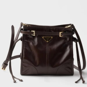 Prada Bonnie Mini Shoulder Bag in Dark Brown Calfskin