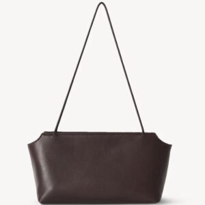 The Row Terrasse To-Go Bag in Dark Brown Calfskin