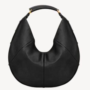 Saint Laurent Mombasa Large Hobo Bag in Black Leather