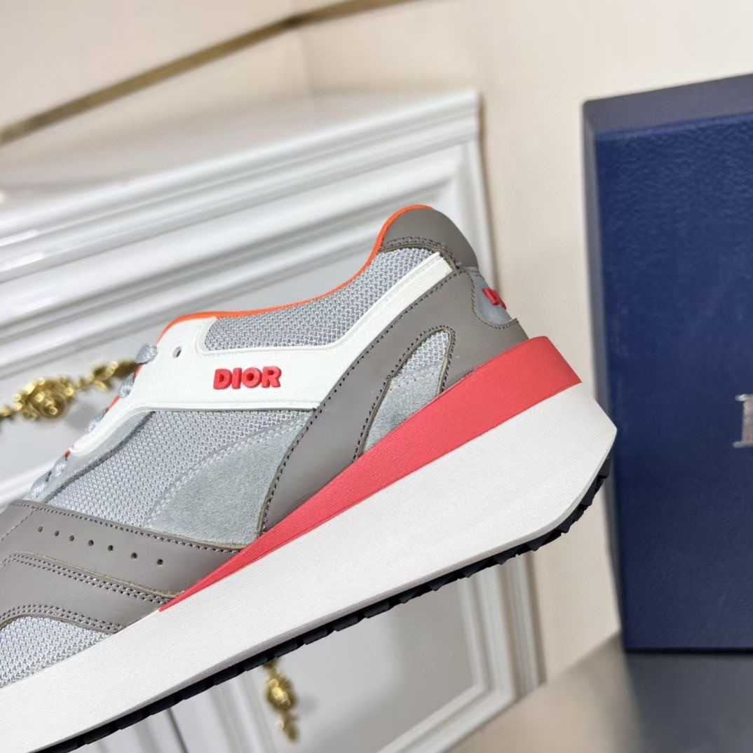 Dior Men's B29 Sneakers In Gray Mesh and Suede - Image 7