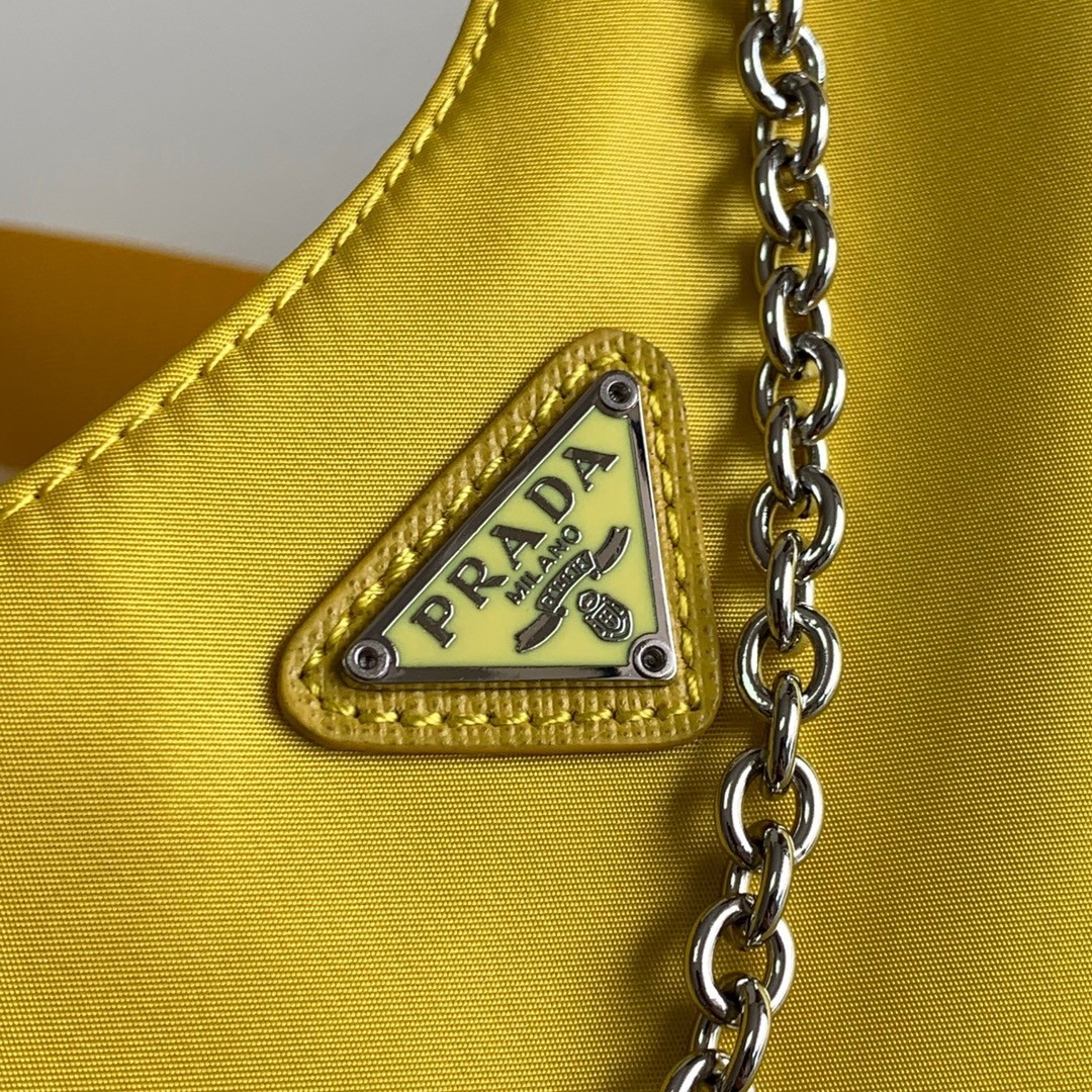 Prada Re-Edition 2005 Shoulder Bag In Yellow Re-Nylon - Image 5