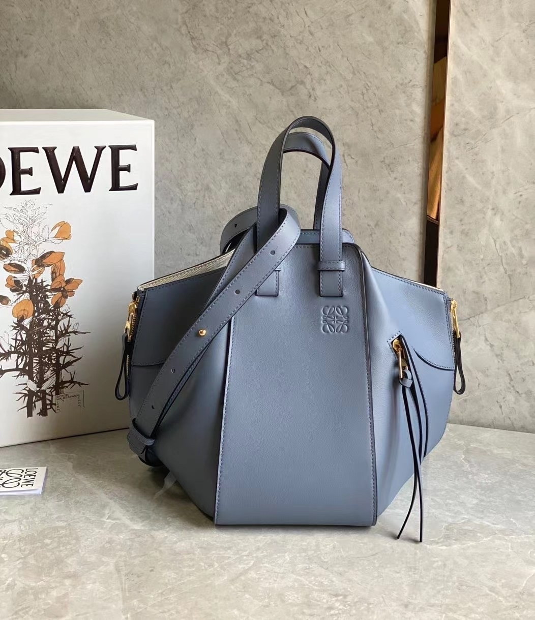 Loewe Small Hammock Bag In Atlantic Blue Calfskin - Image 2