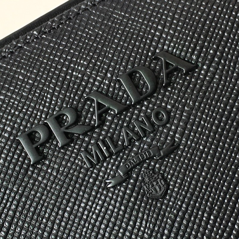 Prada Monochrome Small Bag In Black Saffiano Leather - Image 9